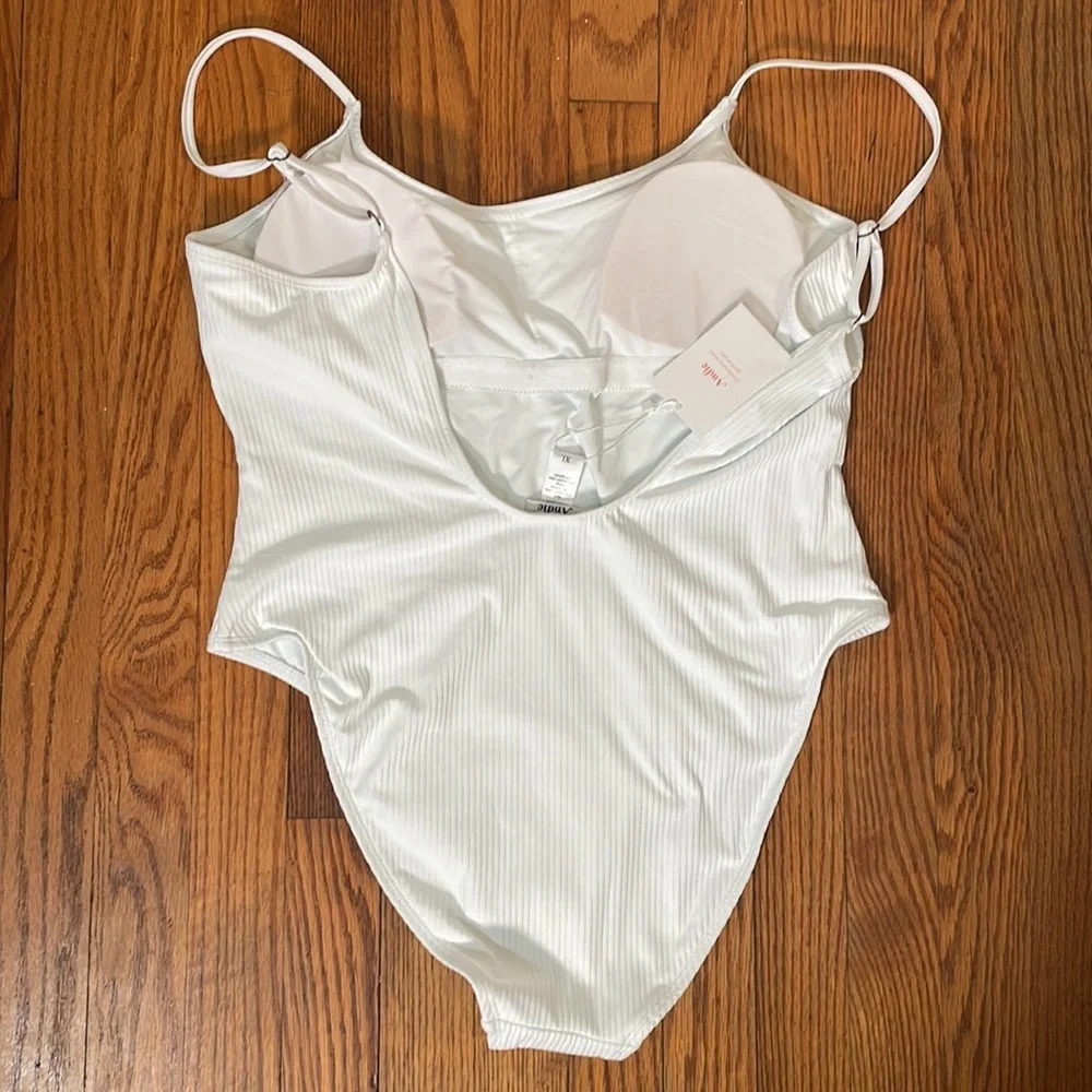 Andie Swim The Laguna One Piece White Rib size XL NWT - Picture 3 of 6